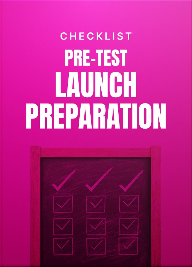Pre Test Launch Preparation Checklist
